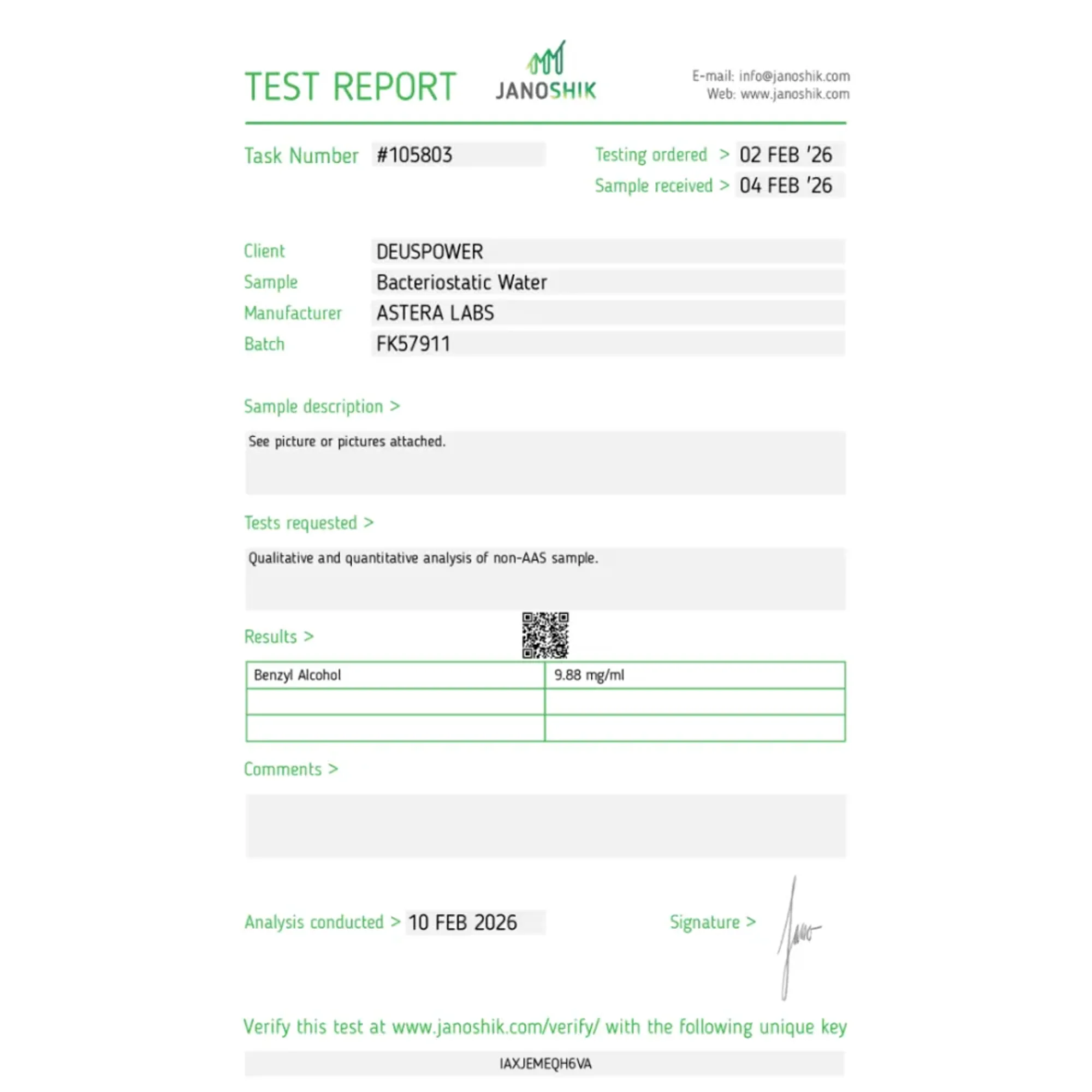 Bakteriostatiskt vatten, Astera Labs, köp steroider online - helixamed.com