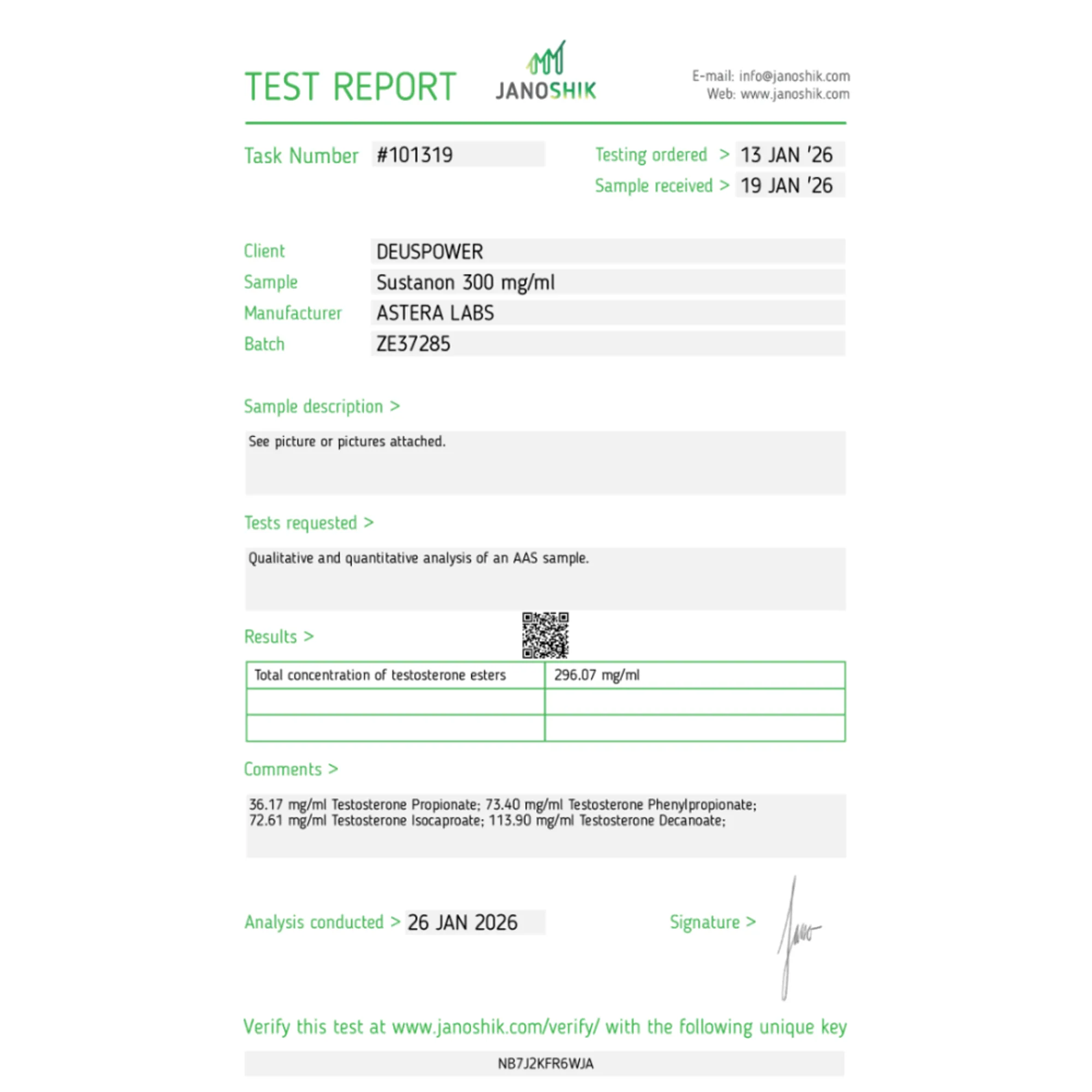 Sustanon 300 mg, Astera Labs, acheter des stéroïdes en ligne - helixamed.com