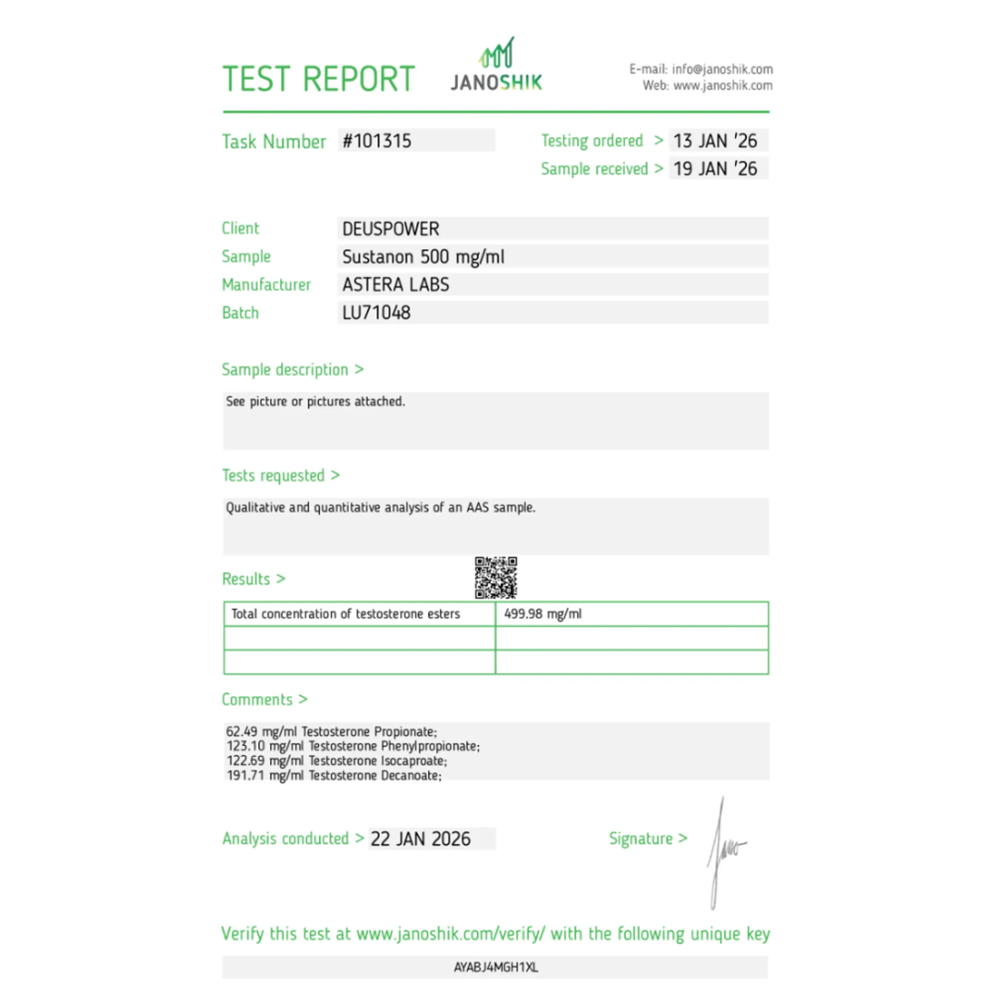 Sustanon 500mg, Astera Labs, köp steroider online - helixamed.com