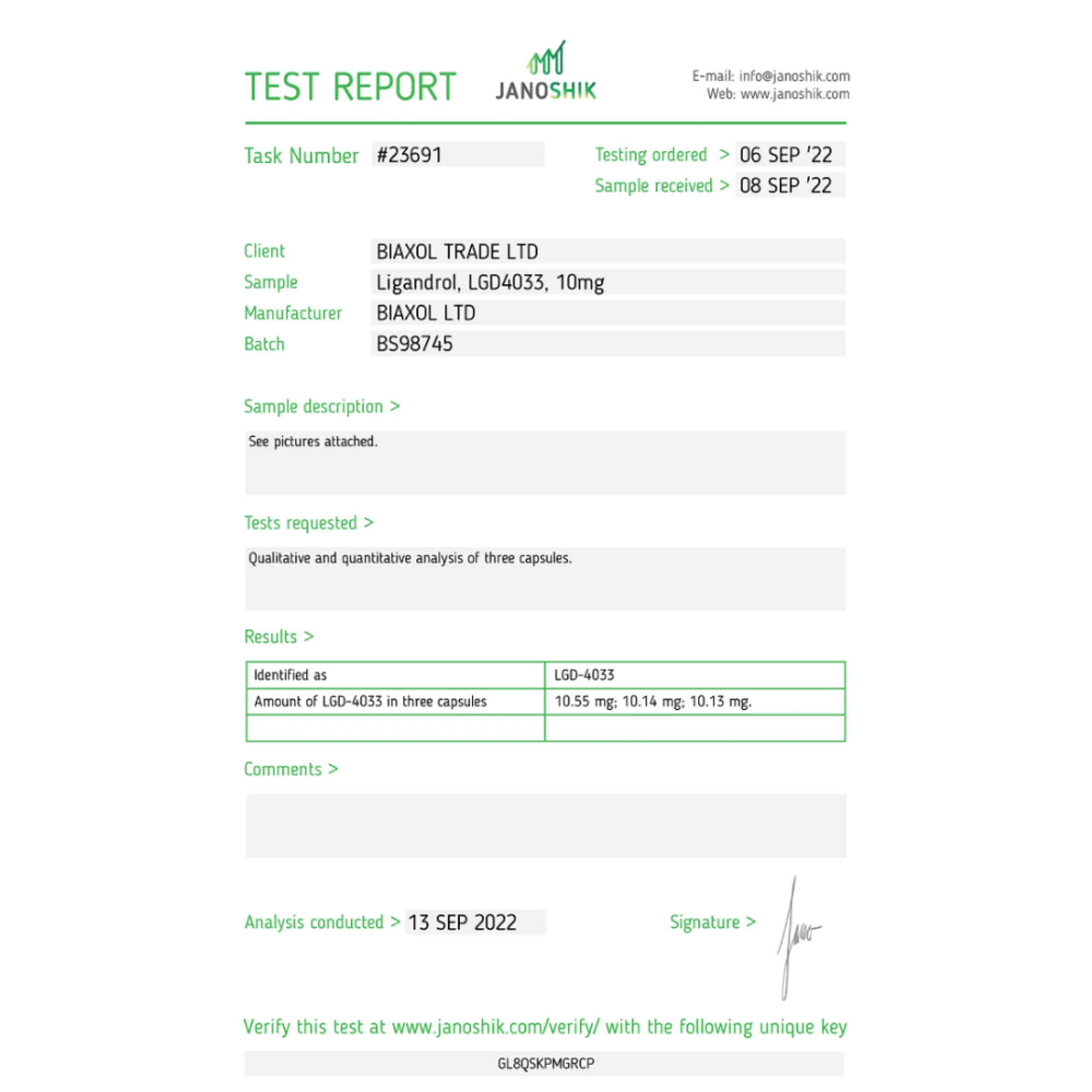 LIGANDROL (LGD4033), Biaxol, Buy Steroids Online - helixamed.com