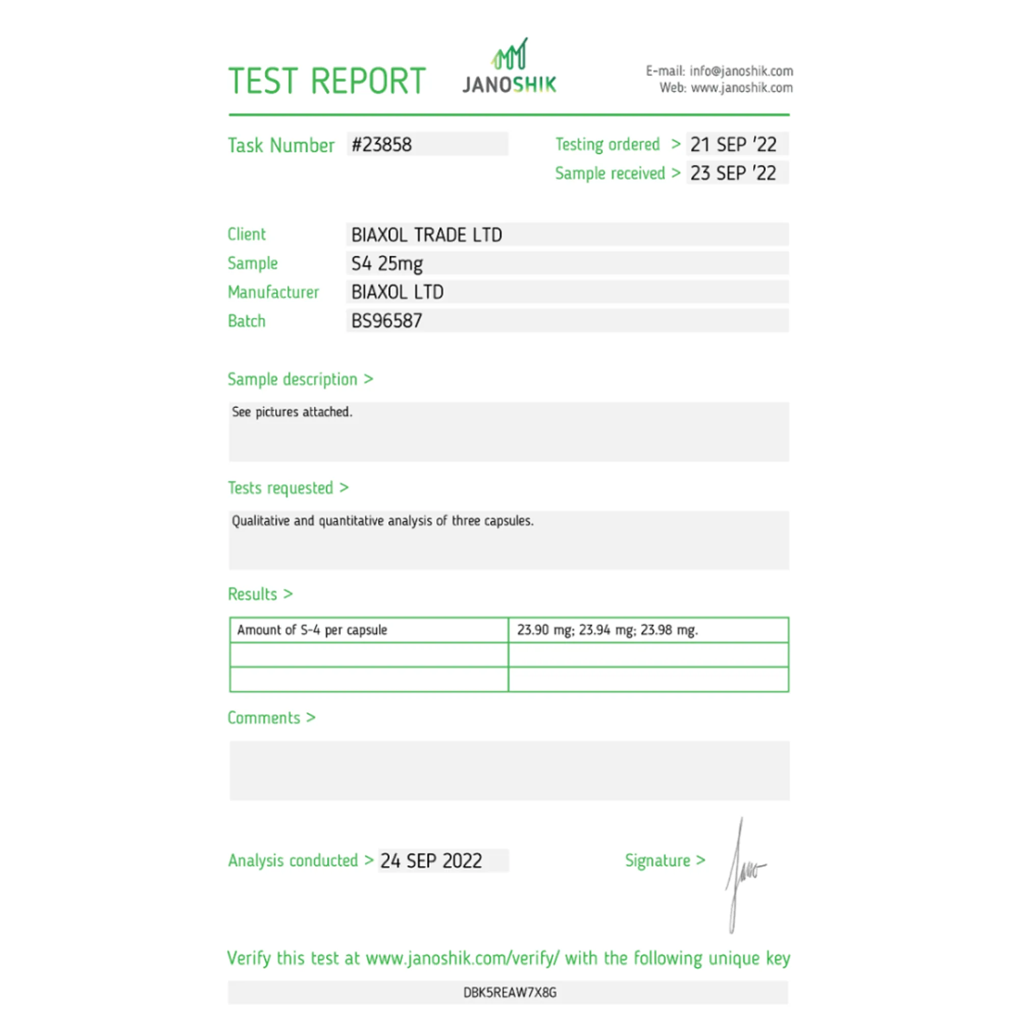 ANDARINE (S4), Biaxol, Buy Steroids Online - helixamed.com