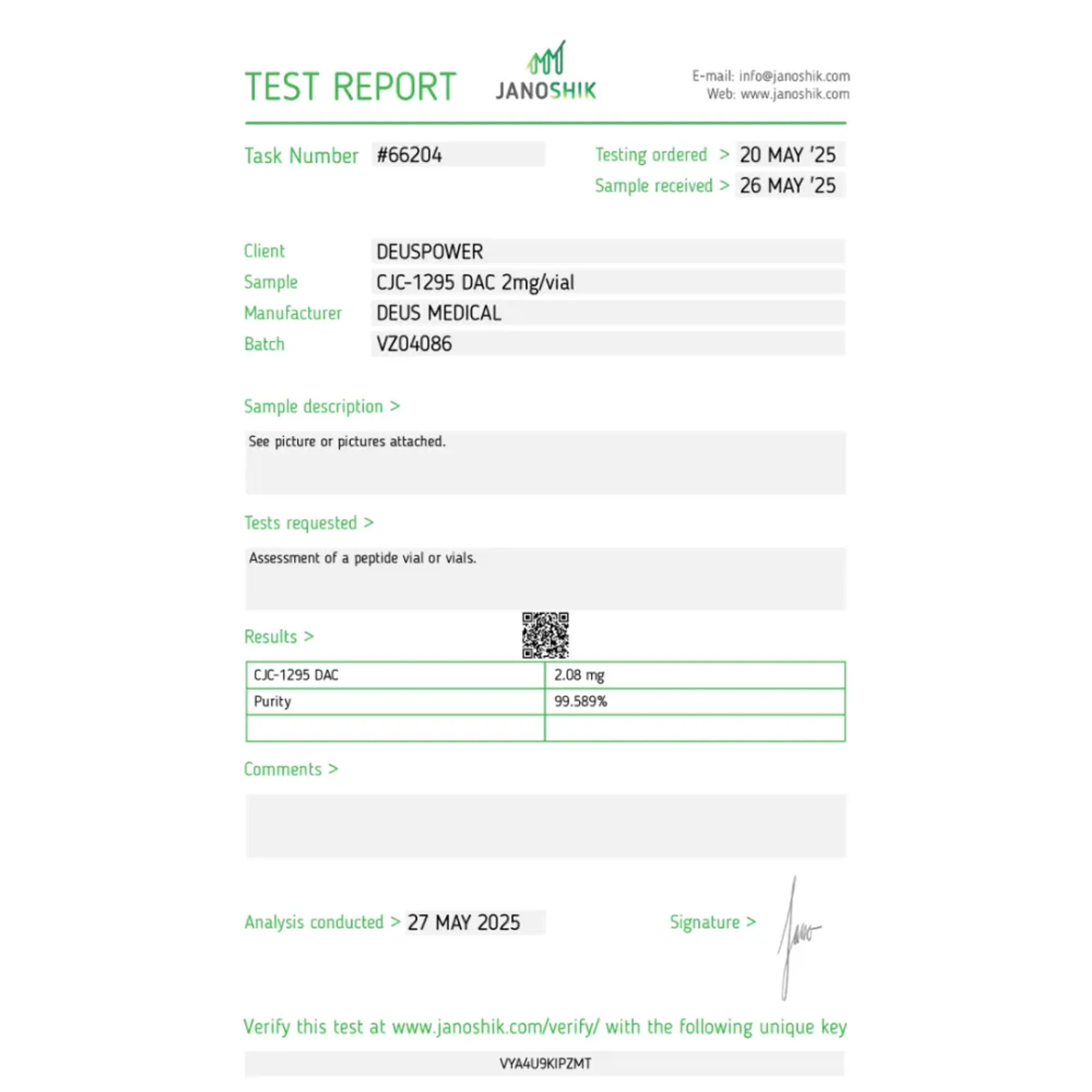 CJC-1295 DAC (tetragesubstitueerd 30-aminozuurpeptidehormoon), Deus Medical, koop steroïden online - helixamed.com