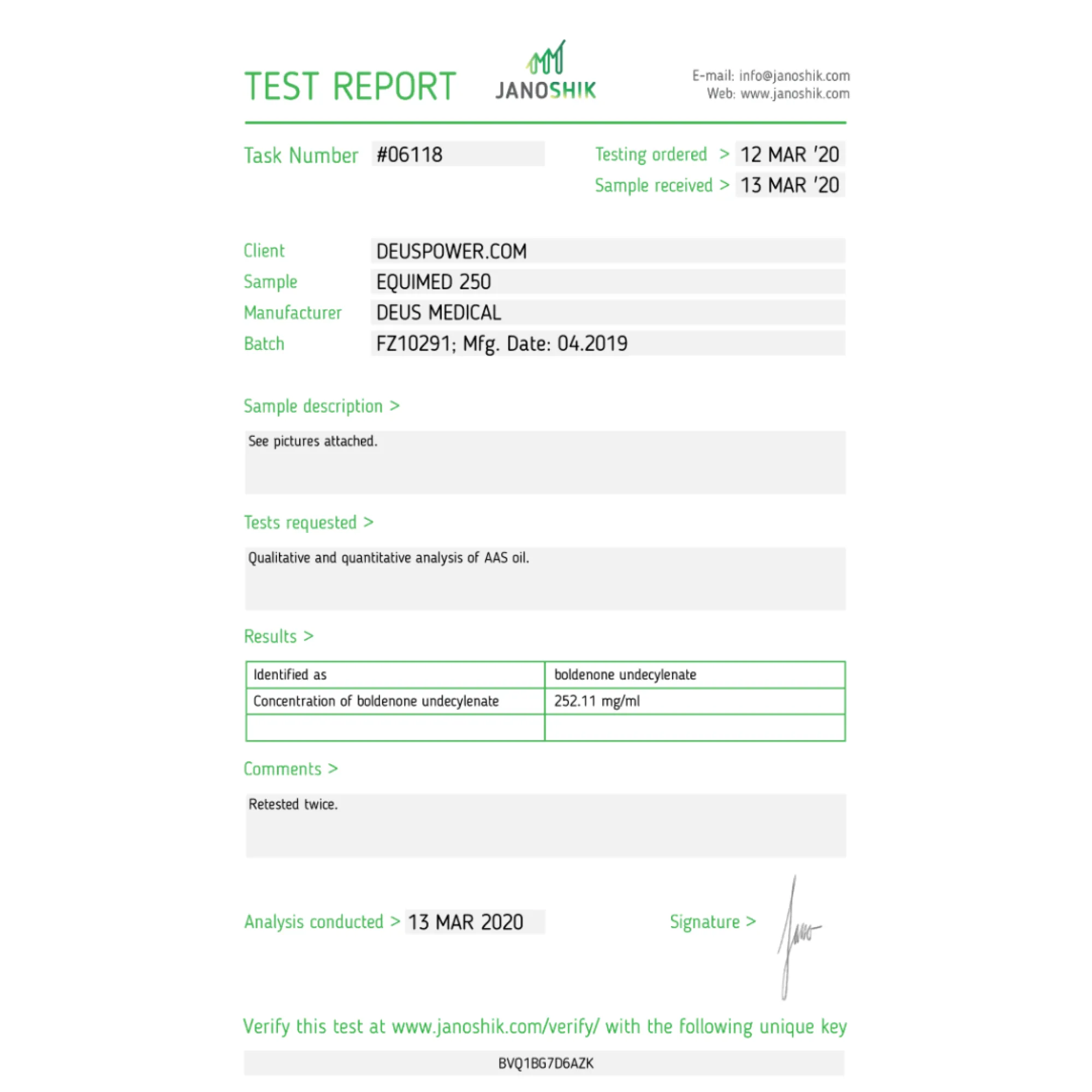 Equimed 250 Boldenone Undecyclenate ampoules and Deus Medical packaging