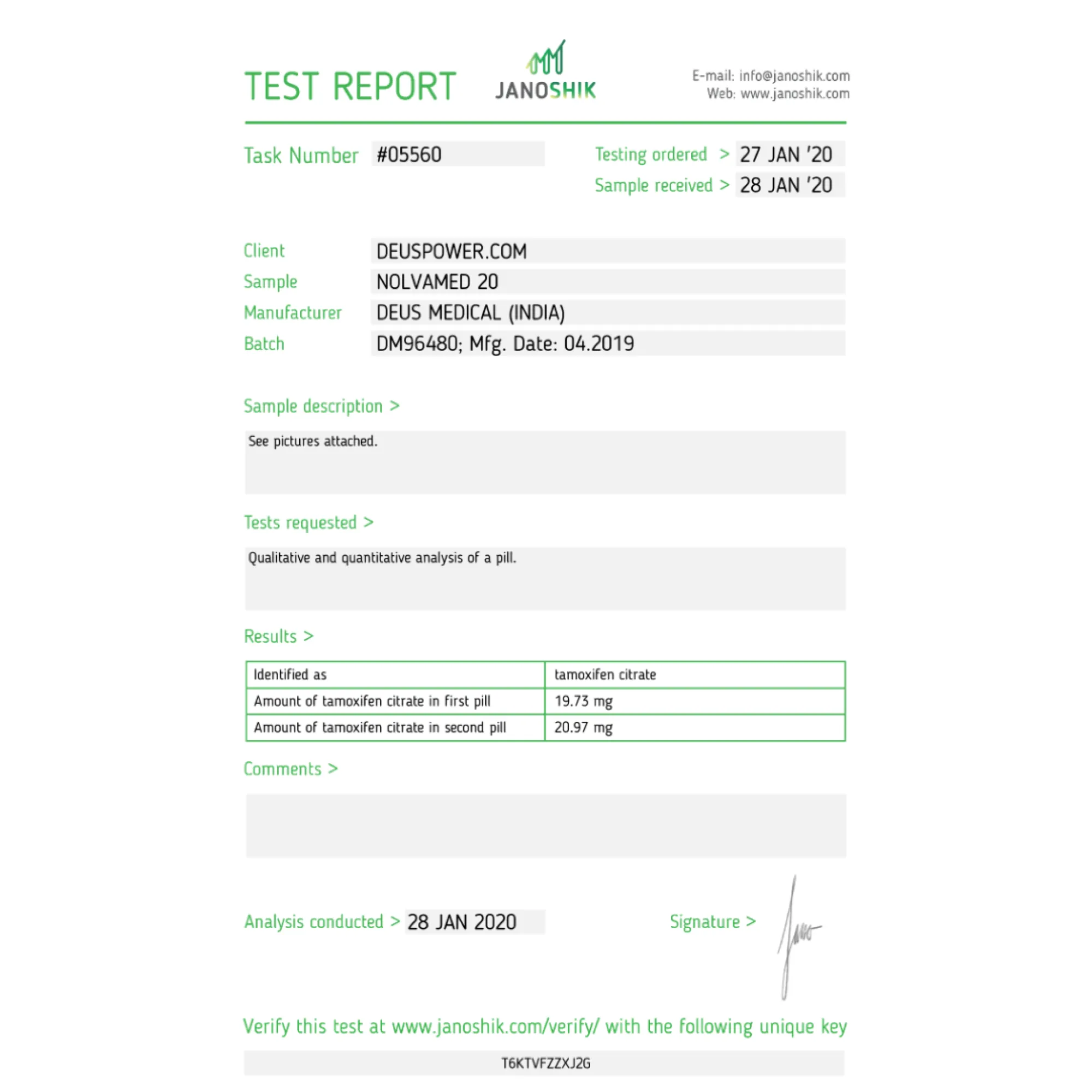 NOLVAMED 20 (Tamoxifen Citrate), Deus Medical, Buy Steroids Online - helixamed.com