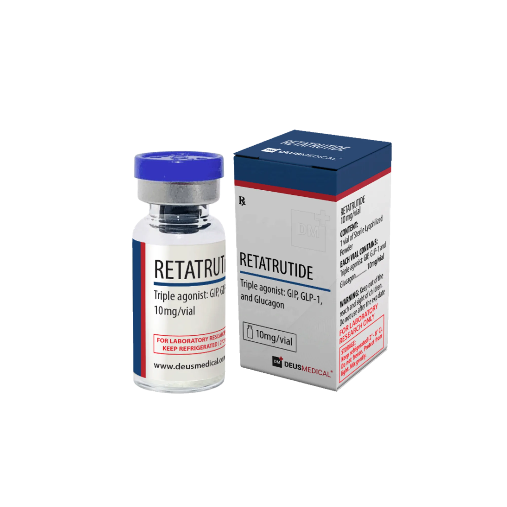 RETATRUTIDE 10mg (GLP-1, GIP & Glucagon Triple Receptor Agonist), Deus Medical, Buy Peptides Online – helixamed.com