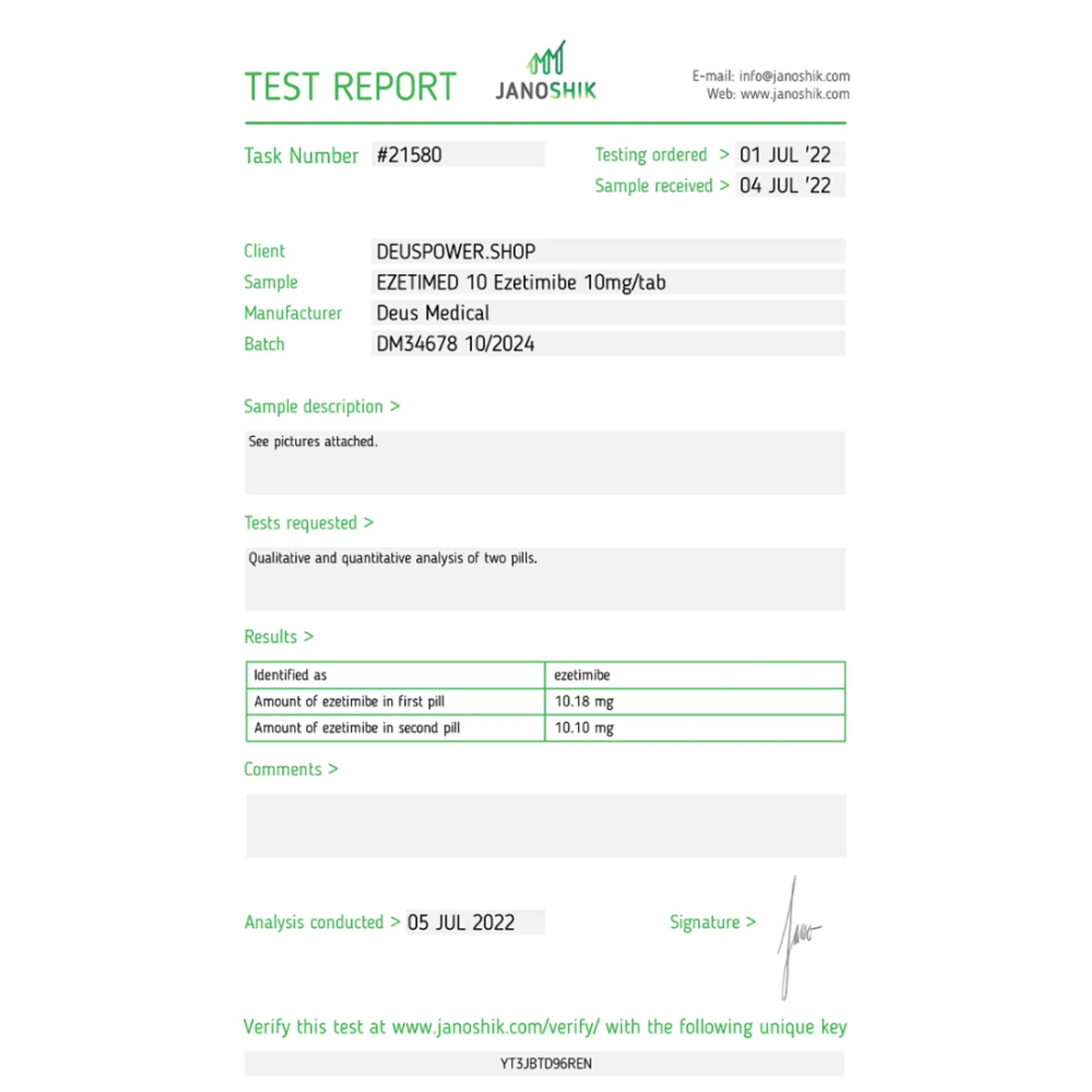 EZETIMED 10 (Ezetimibe), Deus Medical, Koupit steroidy online – helixamed.com
