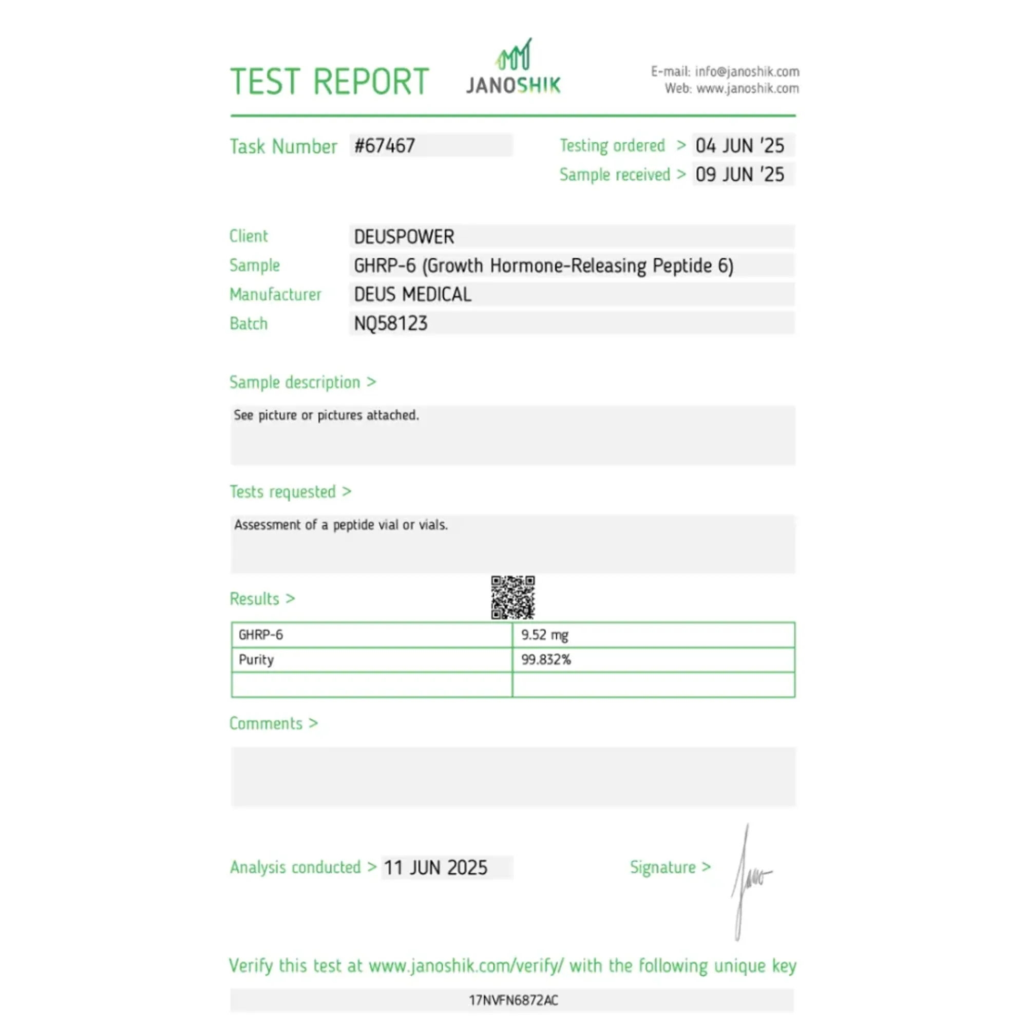 GHRP-6 (peptid uvolňující růstový hormon 6), Deus Medical, Koupit steroidy online – helixamed.com