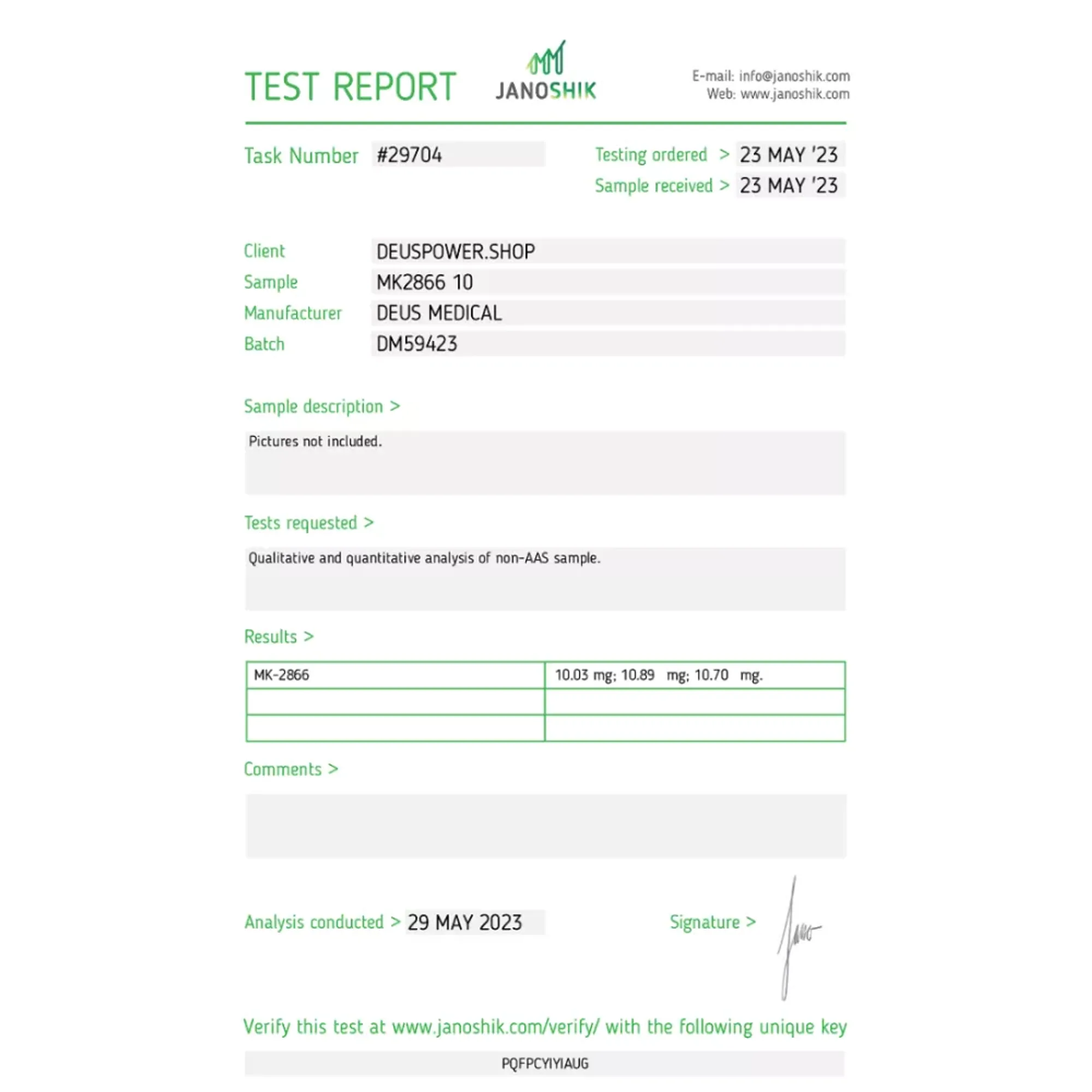 MK2866 10 (Ostarine), Deus Medical, Buy Steroids Online - helixamed.com