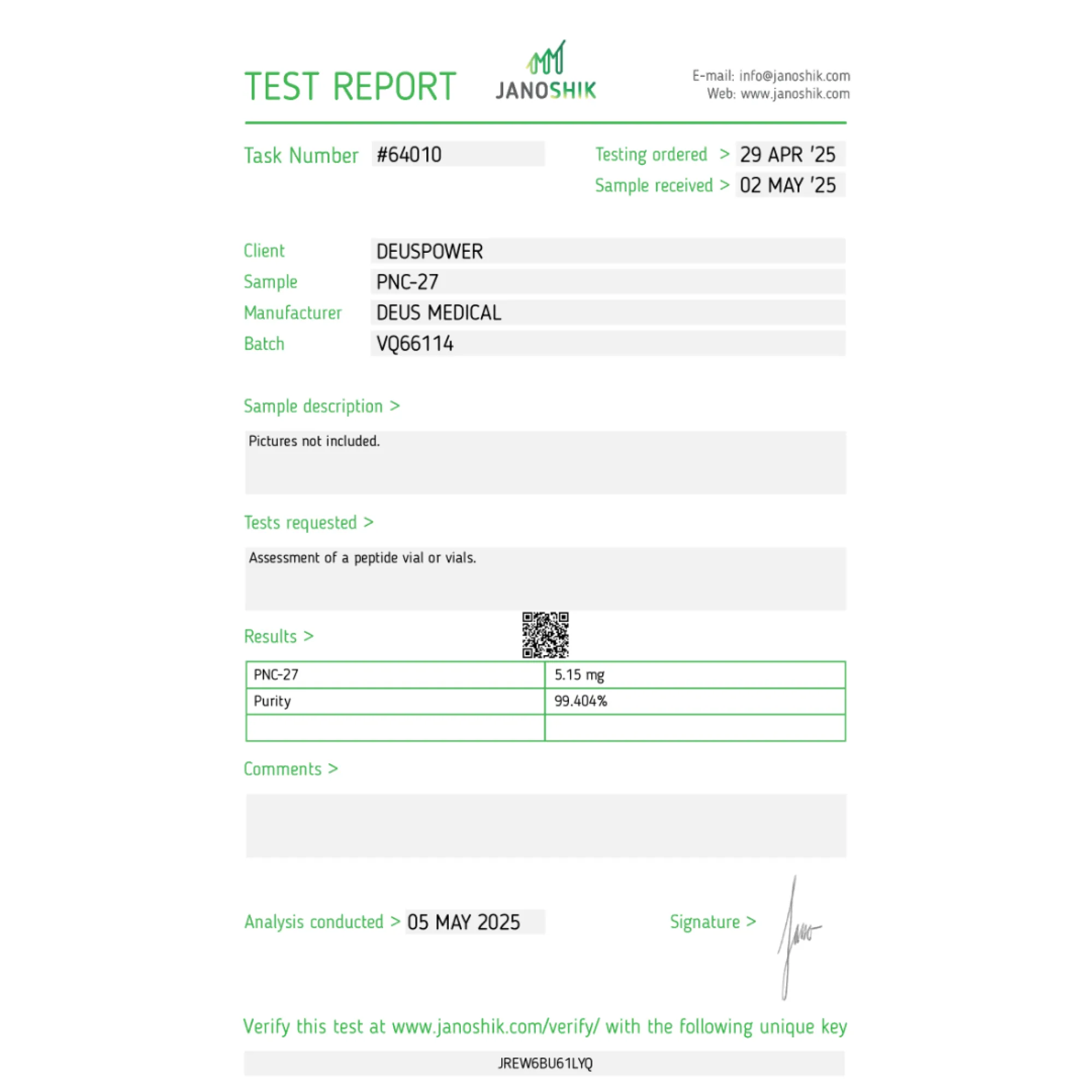PNC-27 (PNC-27 Anti-Krebs-Peptid), Deus Medical, Kaufen Sie Steroide Online - helixamed.com