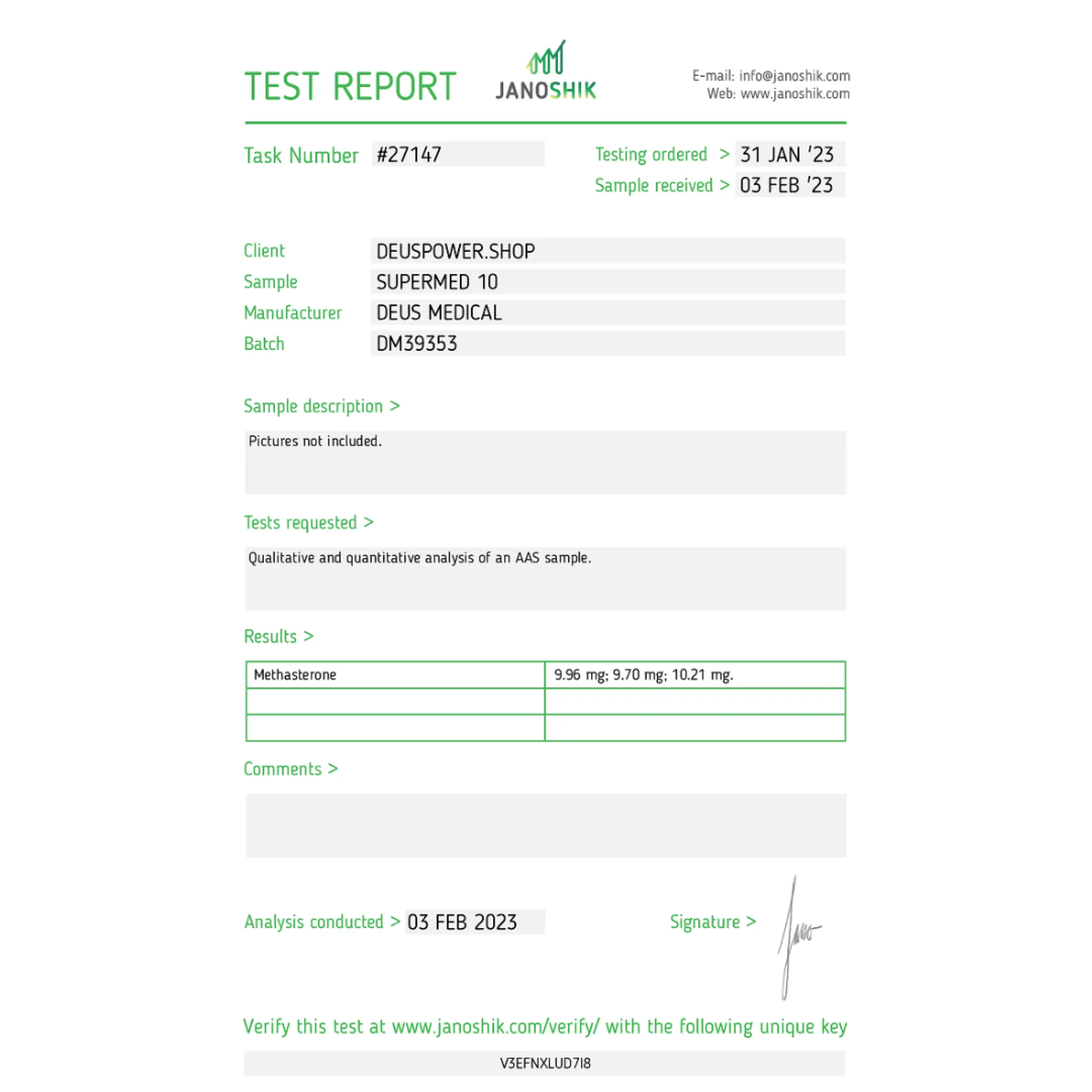 SUPERMED 10 (Methyldrostanolone), Deus Medical, Buy Steroids Online - helixamed.com