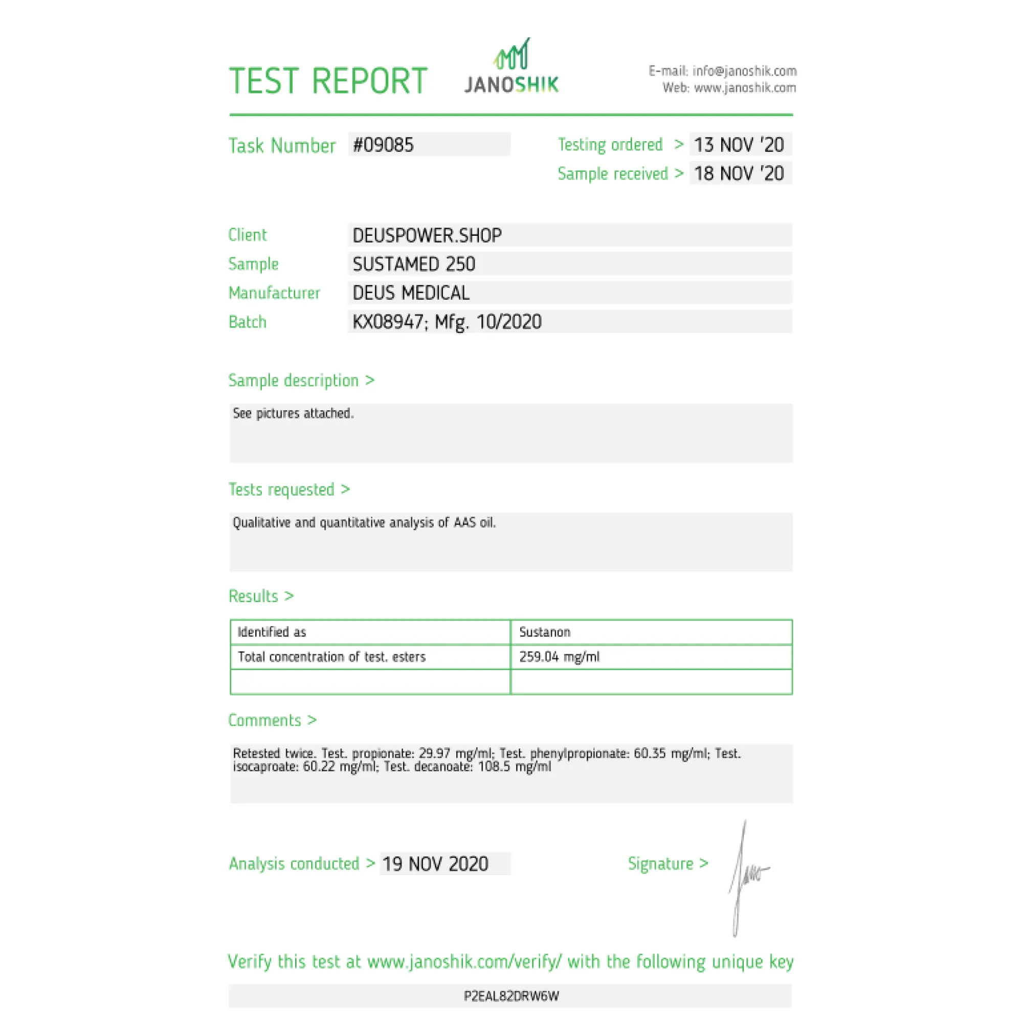 SUSTAMED 250 (Sustanon), Deus Medical, Buy Steroids Online - helixamed.com