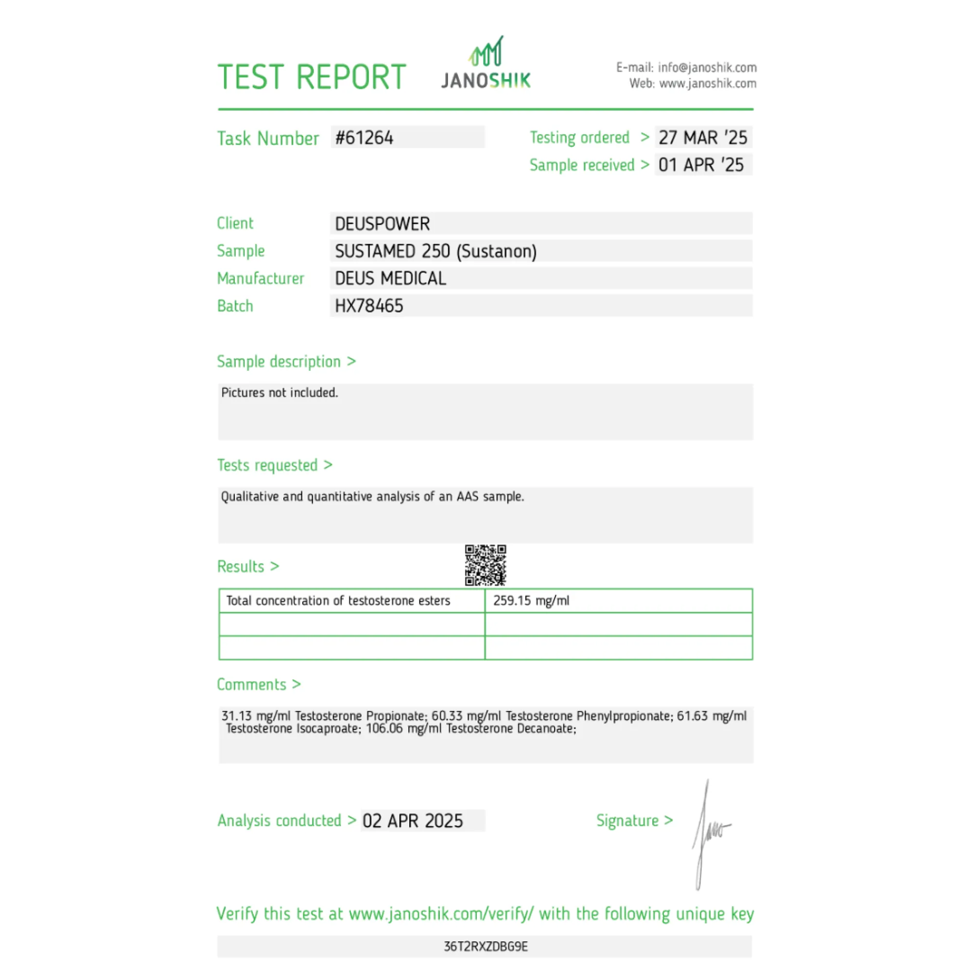 SUSTAMED 250 (Sustanon), Deus Medical, Buy Steroids Online - helixamed.com