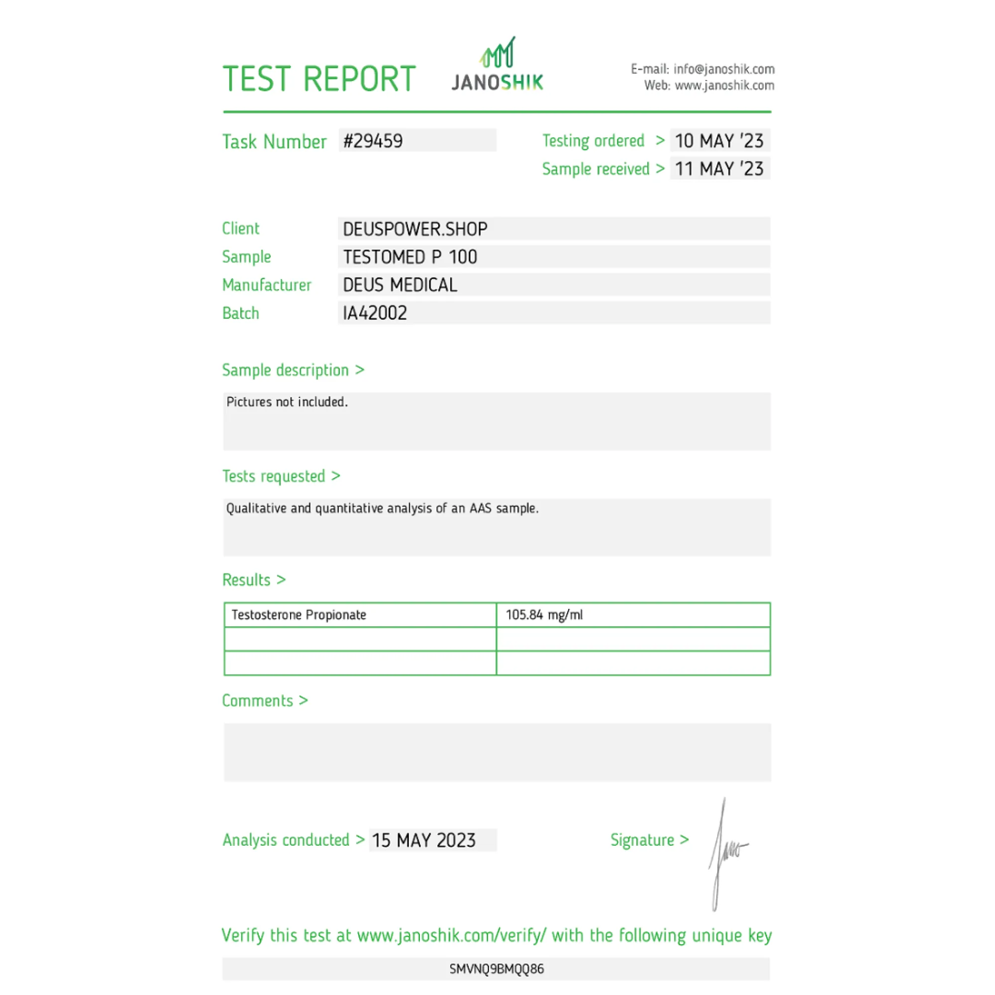 TESTOMED P 100 (propionato de testosterona), Deus Medical, compre esteroides en línea - helixamed.com