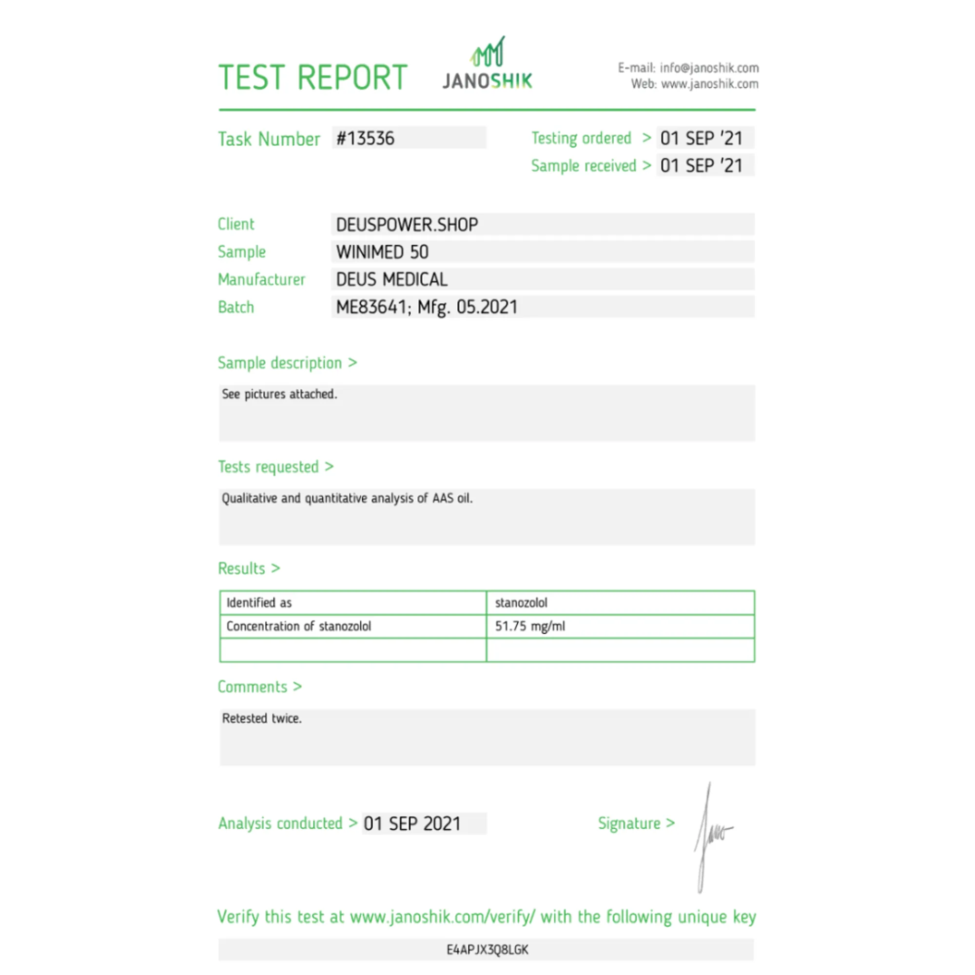 WINIMED 50 Stanozolol 50mg/ml ampoules, HelixaMed