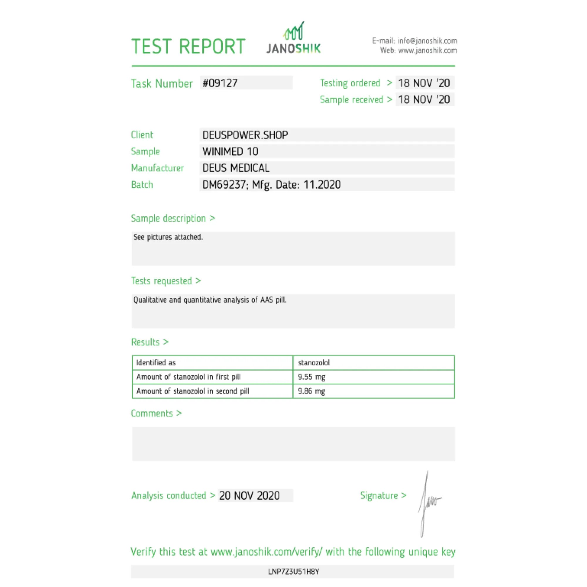 WINIMED 10 (Stanozololo), Deus Medical, Acquista Steroidi Online - helixamed.com