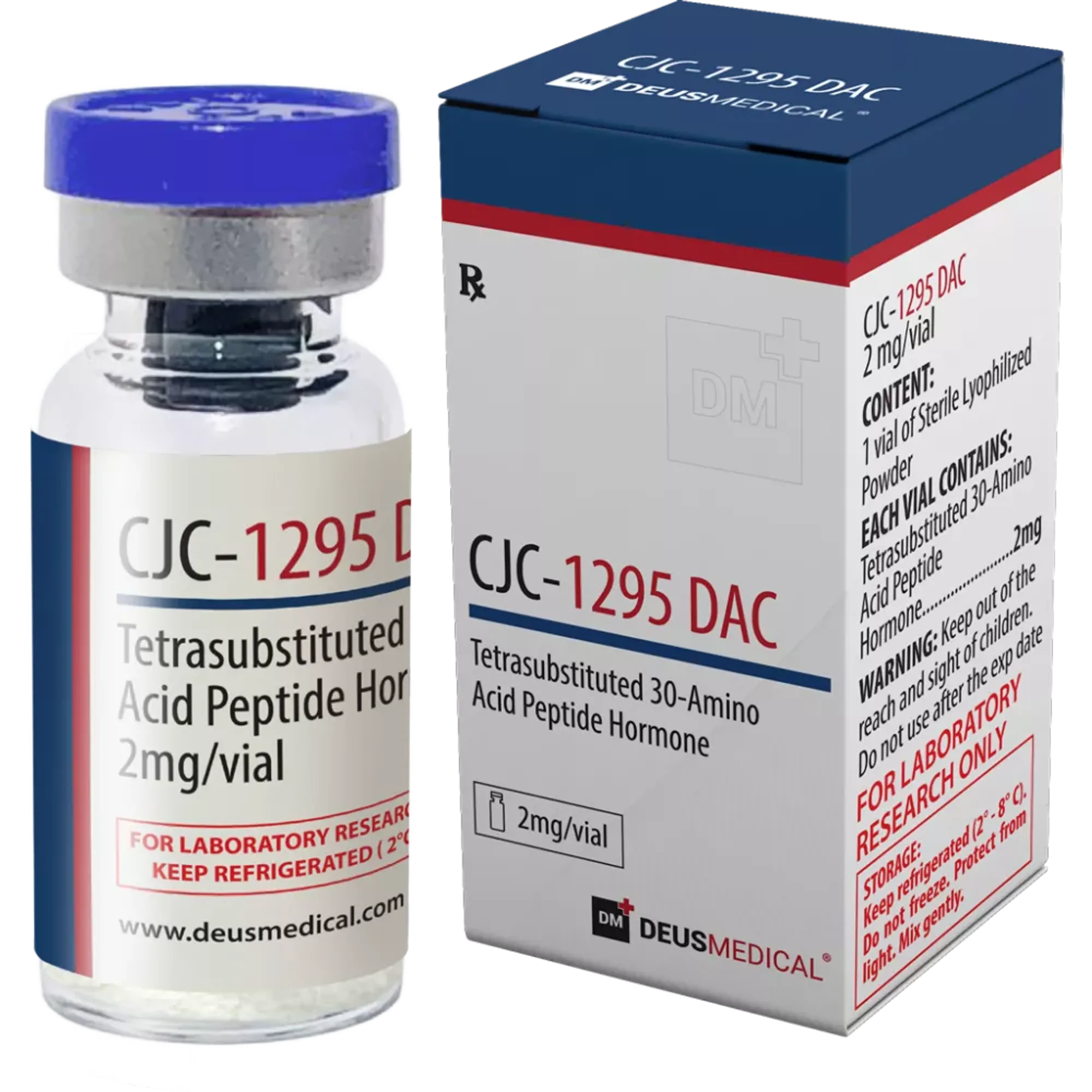 CJC-1295 DAC (tetragesubstitueerd 30-aminozuurpeptidehormoon), Deus Medical, koop steroïden online - helixamed.com