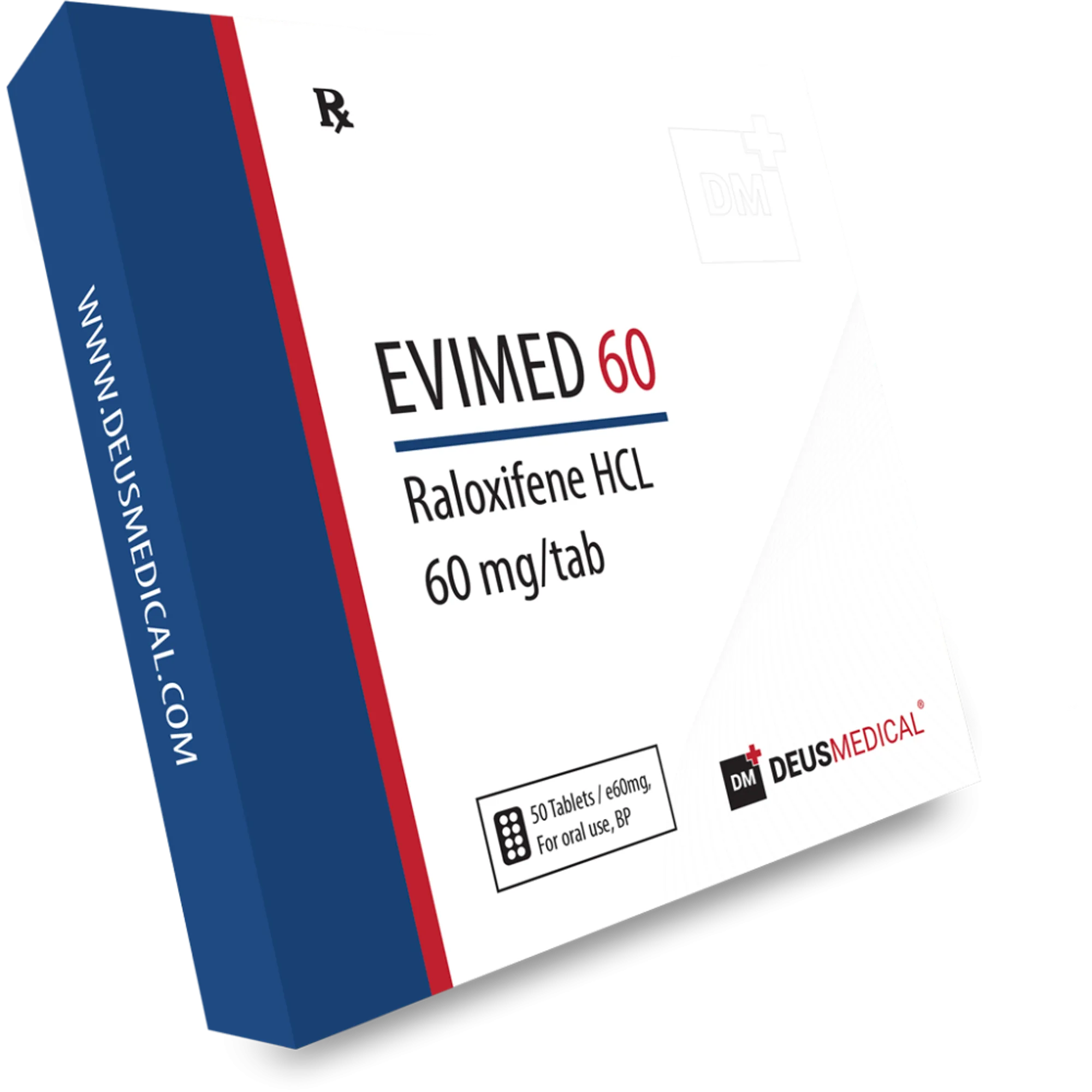 EVIMED 60 (Raloxifene HCL) selective oestrogen receptor modulator tablets, Deus Medical