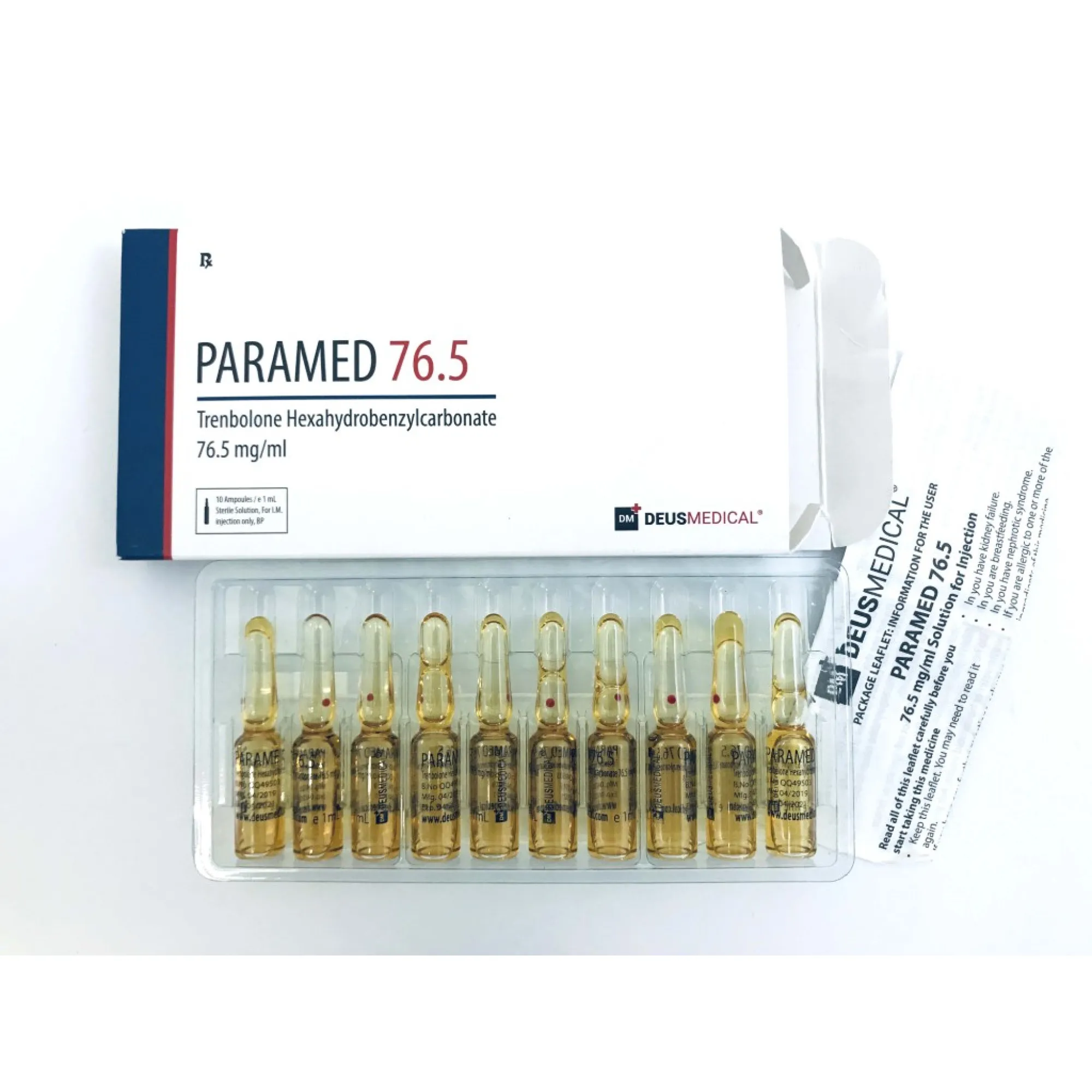 PARAMED 76.5 (Trenbolon Hexahydrobenzylcarbonate), Deus Medical, Koupit steroidy online - helixamed.com