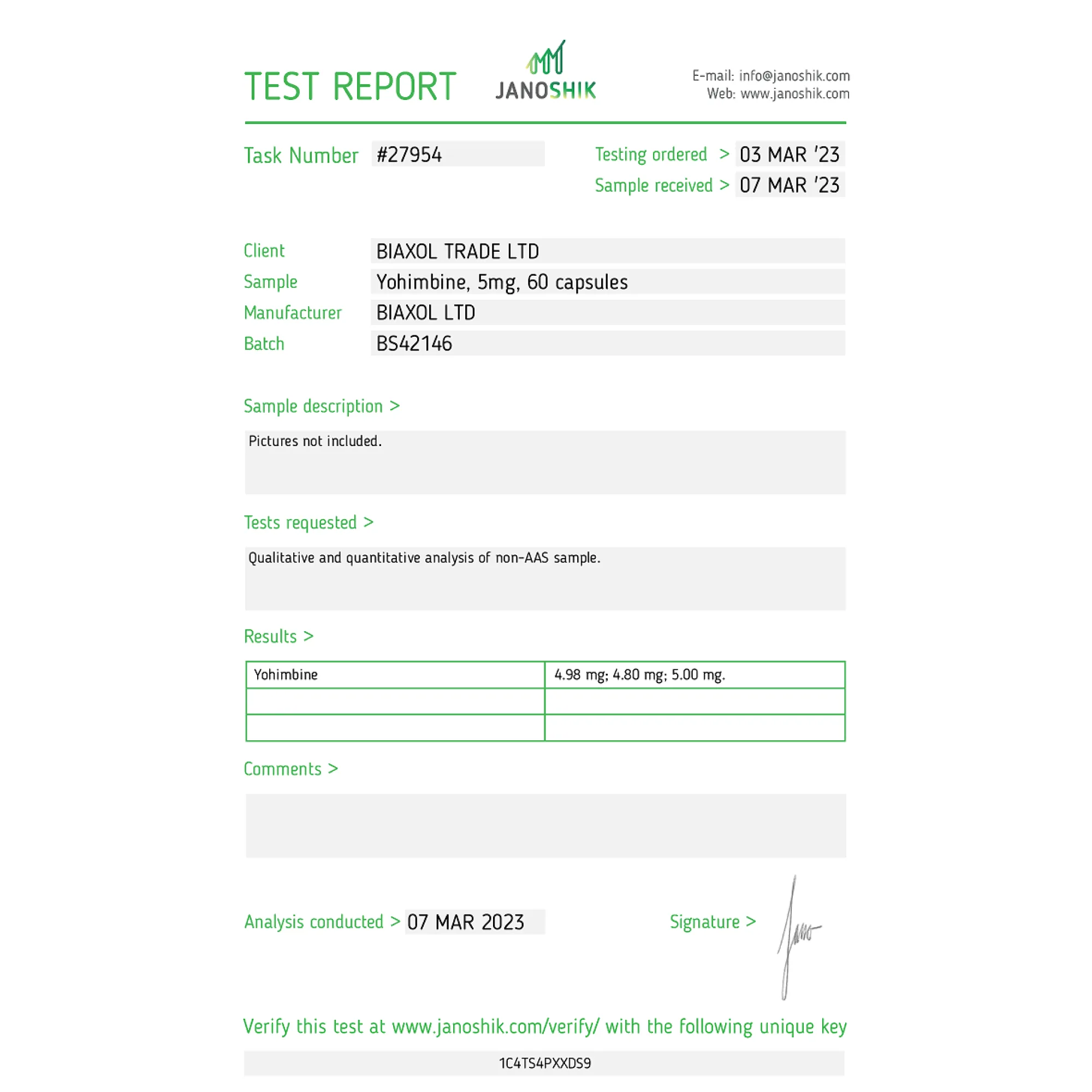 YOHIMBINE (Fat Burner), Biaxol, Buy Steroids Online - helixamed.com