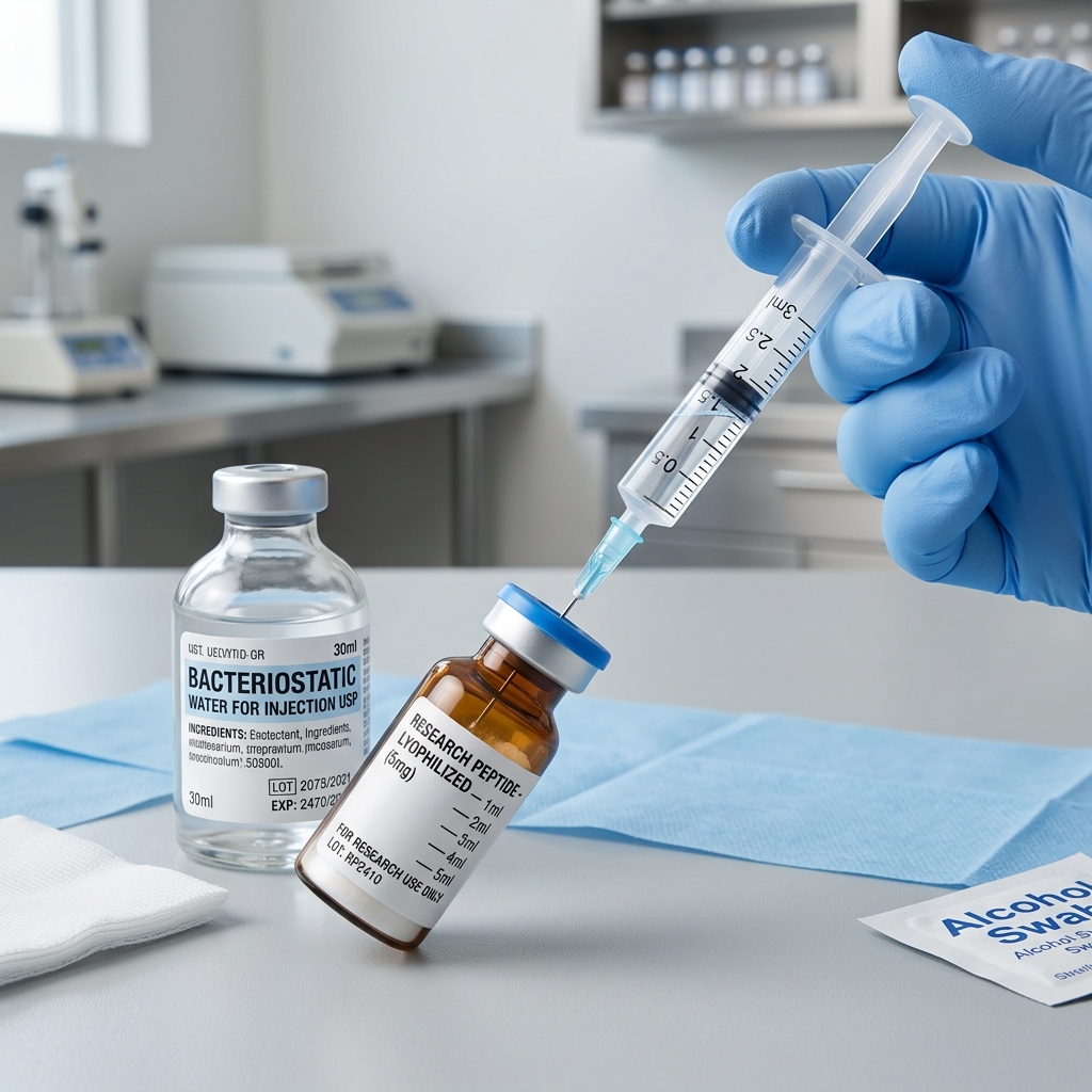 Peptide reconstitution: Step-by-step bacteriostatic water guide
